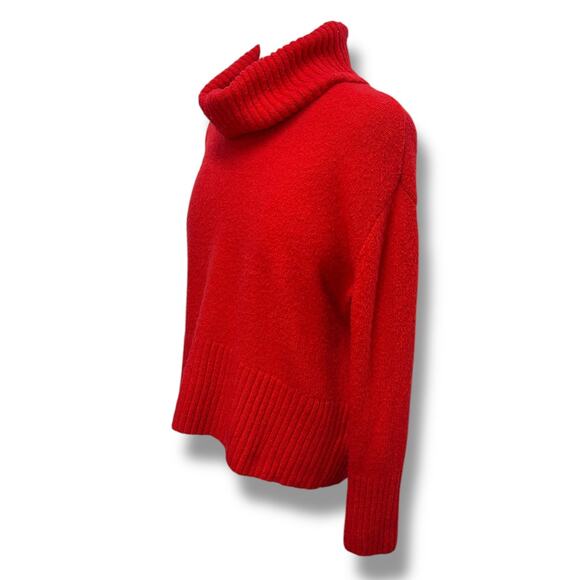 Rachel Zoe Women’s Cowl Neck Merino Blend Oversize Pullover Sweater, Red, size M - Picture 4 of 12